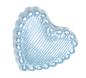 Preview: Kids button as a heart made of plastic in blue 14 mm 0,55 inch